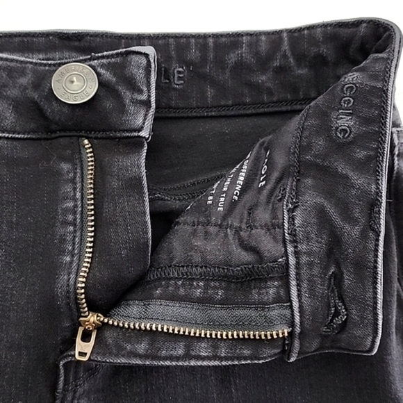 American Eagle Womens The Dream Jean Hi-Rise Jegging Black Denim Size 0 Short - Picture 4 of 15